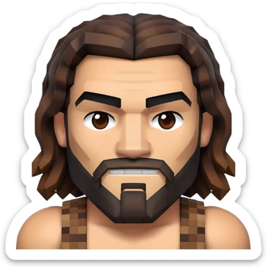 Jason Momoa as a Minecraft character sticker