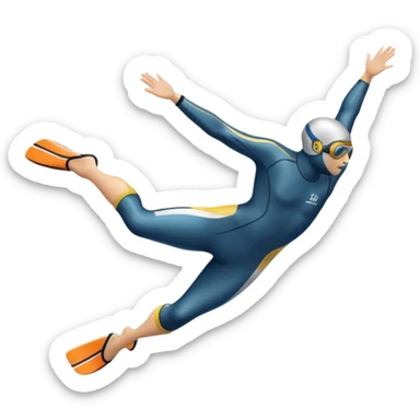 An icon showing a diver captured mid-air in a graceful pose above a pool, with a diving board behind and water below. Splash trails and motion lines emphasize precision and elegance. Transparent background highlights the beauty and focus of competitive diving. sticker