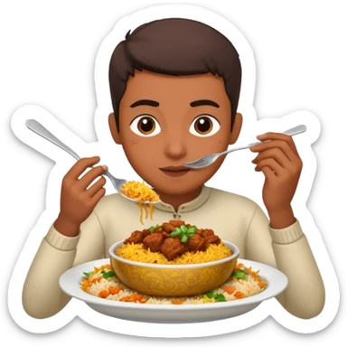 Me eating Biriyani  sticker