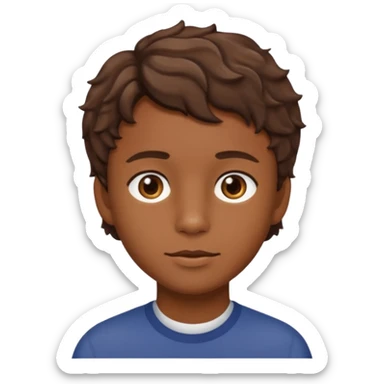 Owen Cooper with brown wavy shorthair and brown eyes sticker