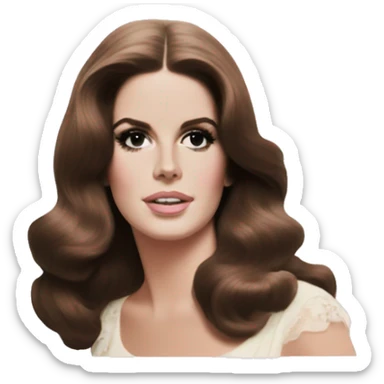 vintage pale pink picture frame of lana del rey  sticker