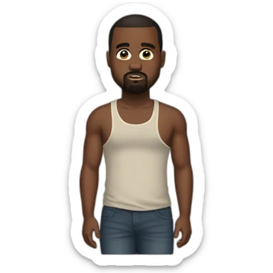 kanye west wearing a bra sticker