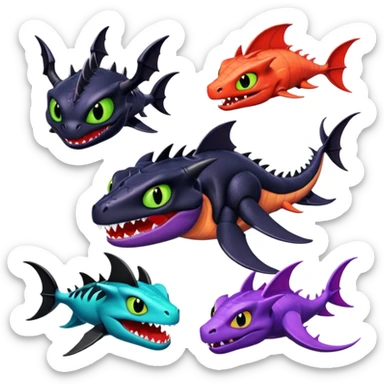 Plankton-Venom-Spyro-Cynder-Toothless-fusion sticker
