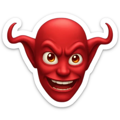 Devil emoji red sticker