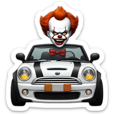 PennyWise Driving Mini Cooper sticker