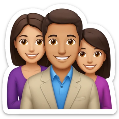 A Latino man married to two Latina women. sticker