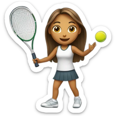 Fille qui joue au tennis sticker