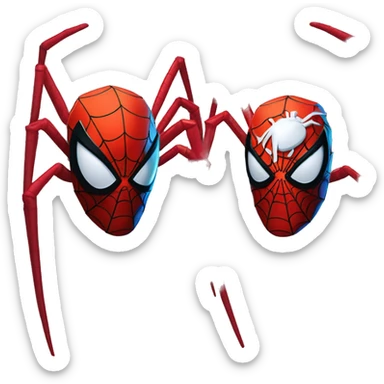 L'araignée sur le torse de Spider-man ios sticker