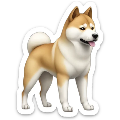 akita inu canine full-height sticker