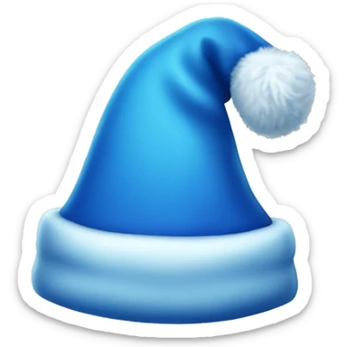 Blue Santa hat sticker