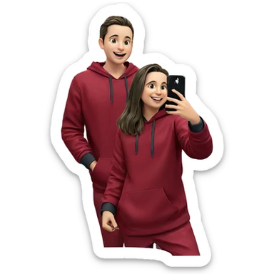 boy taking selfie in bathroom sticker