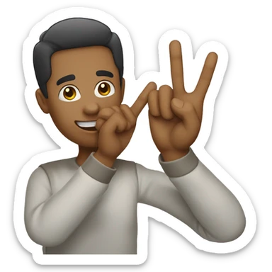 create an emoji with two hands one hand is holding up 4 fingers and the fingers are pointed up. The other had is holding up four fingers but they fingers are pointing down. sticker