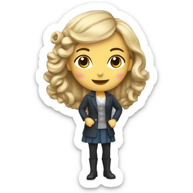 Femme Trentenaire un peu festive un peu saoul sticker