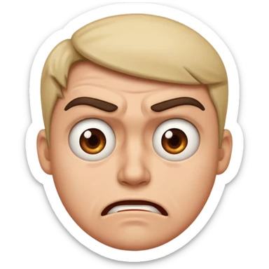 disgusted but mad face sticker