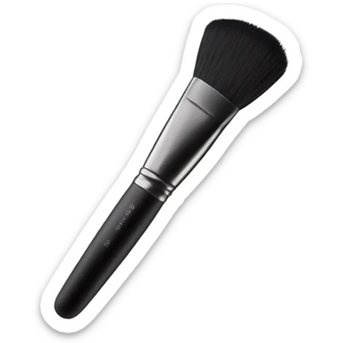 makeup brush, dark sticker
