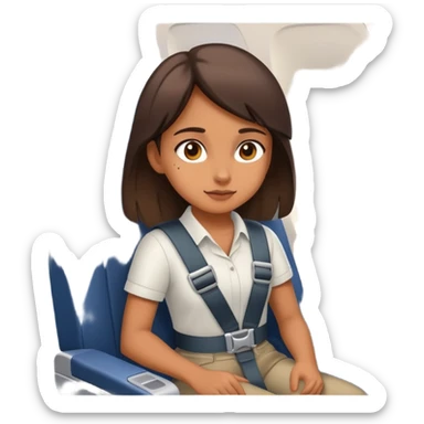 Girl on plane sticker