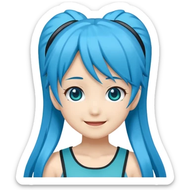 Hatsune Miku as a emoji sticker