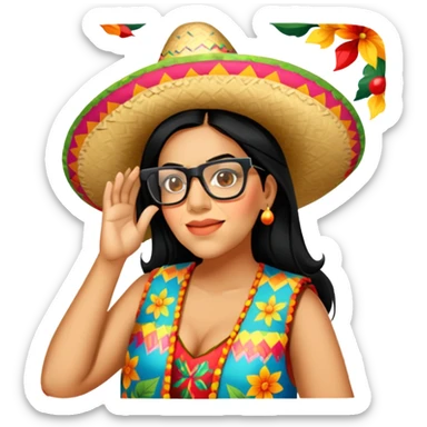 Fiestero with Sombrero sticker