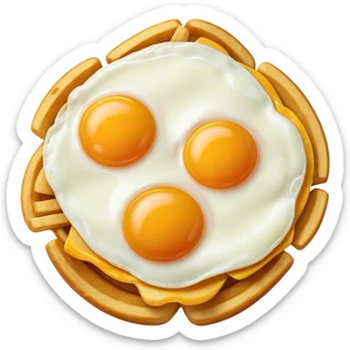 fries egg sticker