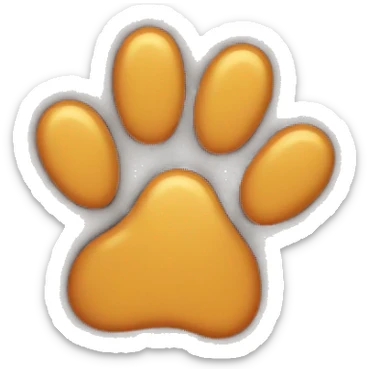 Animal paw heart sticker