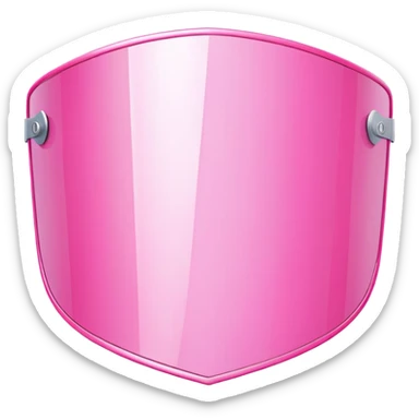 curved frameless pink shield visor, Y2K fashion, sleek one-piece lens design sticker