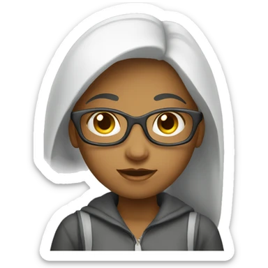 macbook student girl sticker