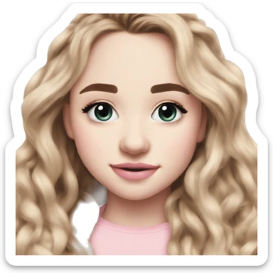 Cute soft pink Sabrina carpenter  sticker