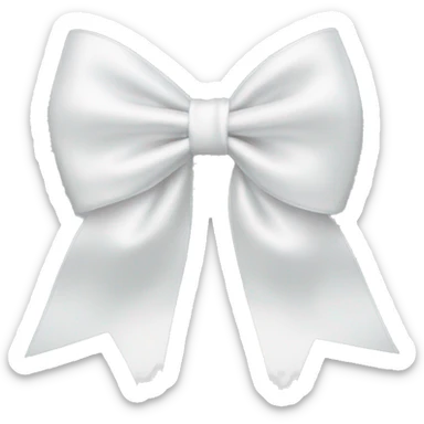 white satin bow sticker