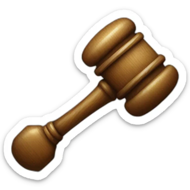 judge hammer sticker