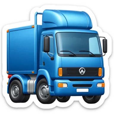 camion bleu sticker