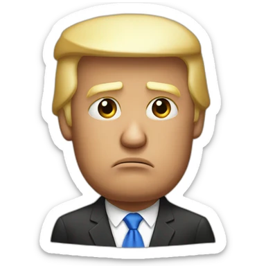 Donald Trump sad sticker