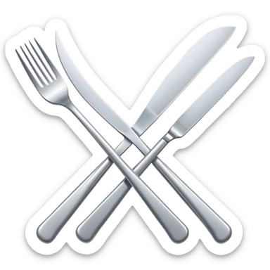  A crossed-out fork and knife sticker