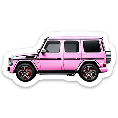 entire Mercedes-Benz G63 AMG light pink sticker