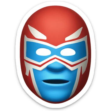 Red and powder blue lucha libre wrestler sticker