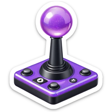 glitter purple and joystick sticker