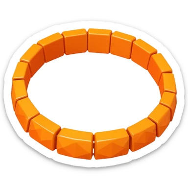 low poly orange bracelet  sticker