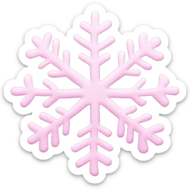 pastel pink snowflake  sticker