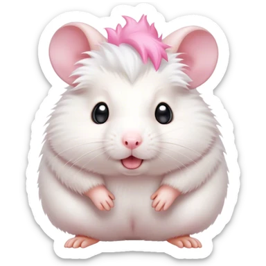 Cute fluffy Hamster farting sticker