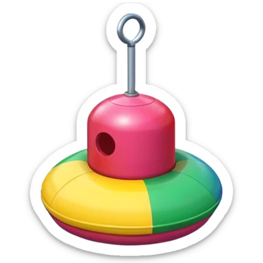 colorful pool green yellow red blue pink buoy sticker