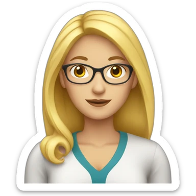 Blond Spanish teacher sticker