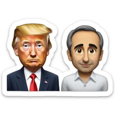 Donald trump et Eric zemmour sticker