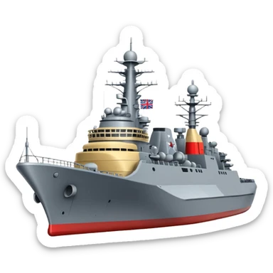 generate a very realistic missile cruiser, Admiral Zozulya sticker