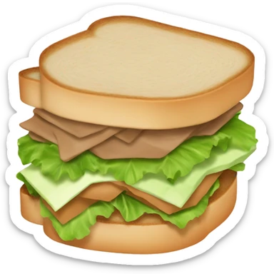 Whole wheat bread turkey and lettuce sandwich sticker
