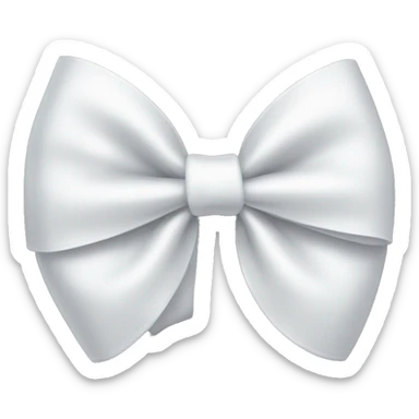 White bow sticker