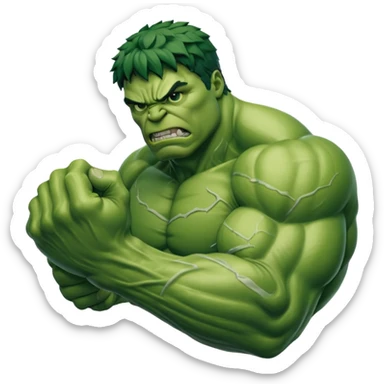 Hulk's hand smashing sticker