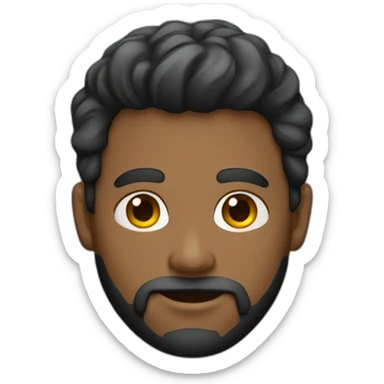 joven con barba cabello oscuro ondulado sticker