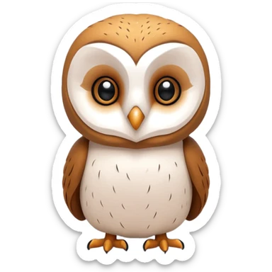 cute barn owl jellycat plushie sticker