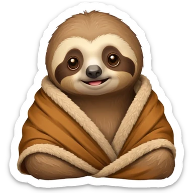 perezoso con una manta sticker