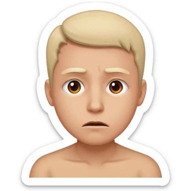 intense emotion or adoration, possibly a combination of sadness and overwhelming affection. sticker