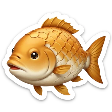 Fish-shaped bun sticker